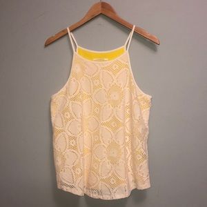 Anthropologie crochet tank top size M